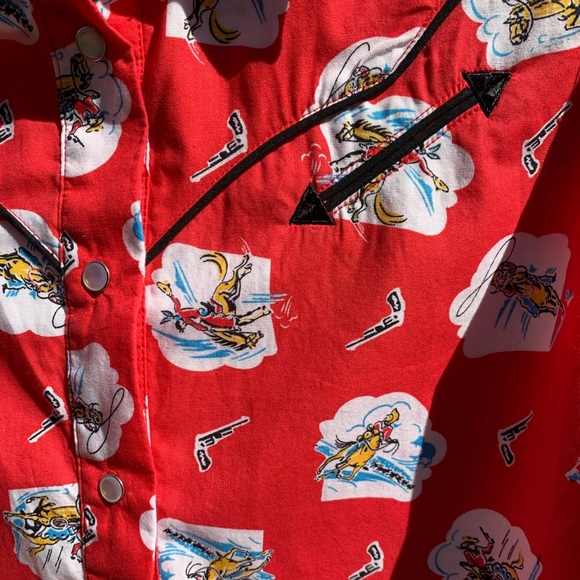 Vintage Western Cowboy / Cowgirl Pearl Snap Shirt- Child’s size Large / Adult XS - Picture 5 of 6